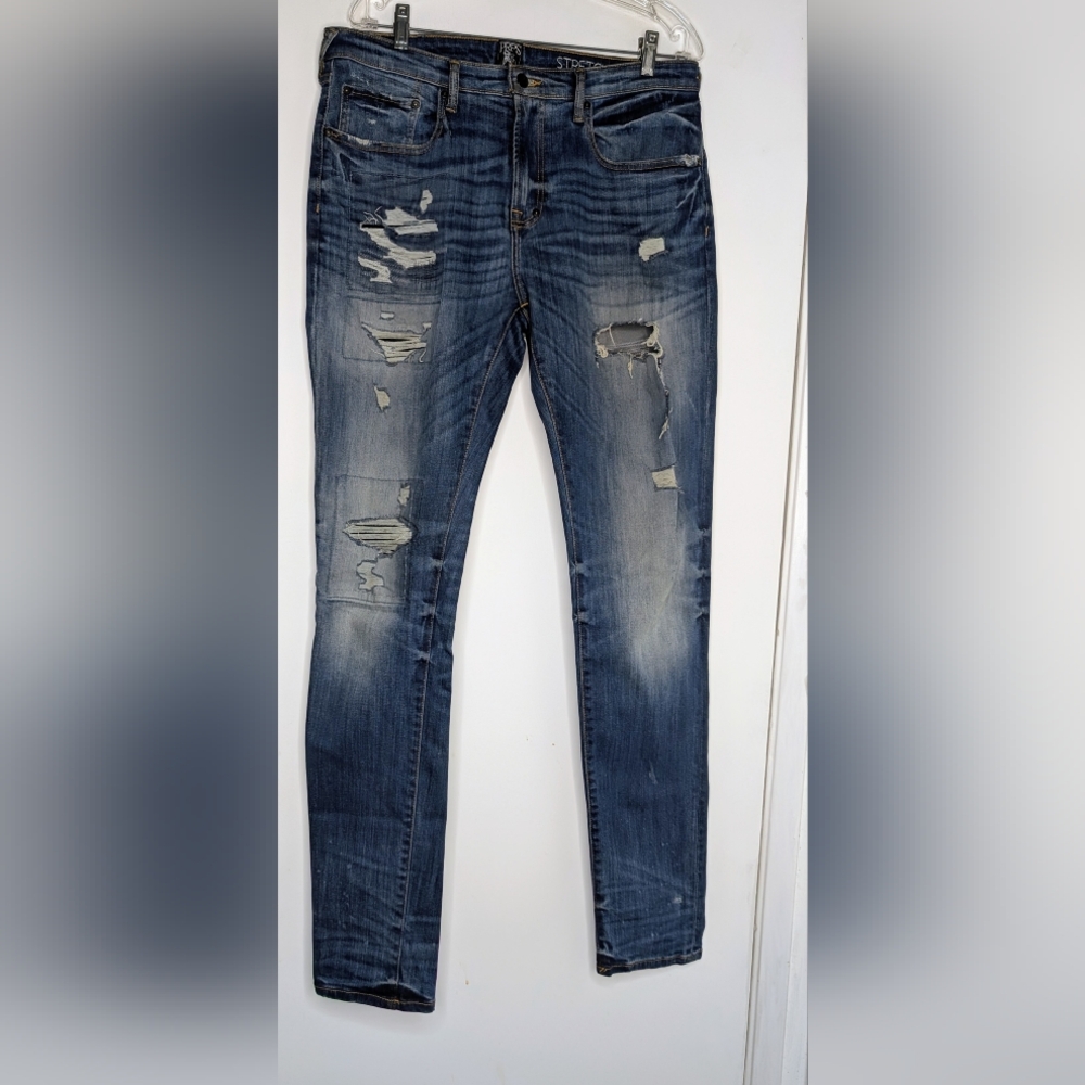 PRPS Men's Denim Stretch Distressed Jeans Size 34
